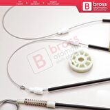 Peugeot 306 Phase 2/3 1997-2002 Cabrio Convertible 922285 İçin Elektrikli Sol Cam Kriko Tamir Seti