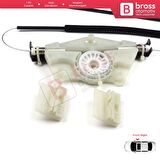 VW Golf MK5 A5 1K 1K1 2003-2009 3 Kapı HB Coupe 1K3837461 İçin Elektrikli Sol Cam Kriko Tamir Seti