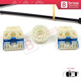 Audi A3 S3 MK1 8L1 1996-2003 2/3 Kapı Hatchback Coupe 8L3837462 İçin Sağ Kapı Cam Kriko Tamir Seti