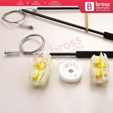 Nissan Primera P12 WP12 2001-2008 4/5 Kapı 80771AV601 İçin Elektrikli Ön Sol Cam Kriko Tamir Seti