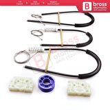 Renault Megane MK2 2002-2008 4/5 Kapı 8201010926 İçin Ön Sol Kapı Cam Kriko Tamir Seti