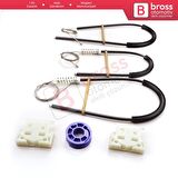 Renault Megane MK2 2002-2008 4/5 Kapı 8201010926 İçin Ön Sol Kapı Cam Kriko Tamir Seti