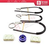 Renault Megane MK2 2002-2008 4/5 Kapı 8201010926 İçin Ön Sol Kapı Cam Kriko Tamir Seti