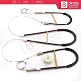 Fiat Fiorino Qubo MK3 225 Peugeot Bipper Citroen Nemo AA 2008-2024 9221EP İçin Ön Sol Cam Kriko Seti