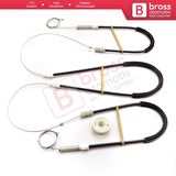 Fiat Fiorino Qubo MK3 225 Peugeot Bipper Citroen Nemo AA 2008-2024 9221EP İçin Ön Sol Cam Kriko Seti