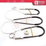 Fiat Fiorino Qubo MK3 225 Peugeot Bipper Citroen Nemo AA 2008-2024 9221EP İçin Ön Sol Cam Kriko Seti