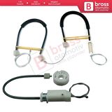 Audi A3 MK2 8P 8PA 8P1 2003-2013 4/5 Kapı 8P4839461 İçin Arka Sol Cam Kriko Tamir Seti