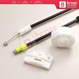 Mercedes CLS Class C219 W219 2004-2011 A2197300846 İçin Arka Sağ Cam Kriko Tamir Seti