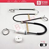 BMW 1 E87 2003-2012 5-Kapı Hatchback 51337138466 İçin Ön Sağ Cam Kriko Tamir Seti