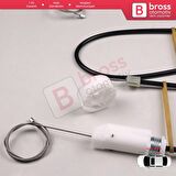 BMW 1 E87 2003-2012 5-Kapı Hatchback 51337138466 İçin Ön Sağ Cam Kriko Tamir Seti