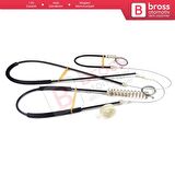 VW Phaeton 3D MK1 2002-2016 V6 V8 W12 SWB LWB 3D1837462 İçin Ön Sağ Kapı Cam Kriko Tamir Seti