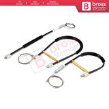 VW Phaeton 3D MK1 2002-2016 V6 V8 W12 SWB LWB 3D1837461 İçin Ön Sol Kapı Cam Kriko Tamir Seti