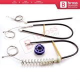 Audi TT MK2 8J3 8J9 2006-2014 2-Kapı Coupe Convertible 8J0837461 İçin Sol Kapı Cam Kriko Tamir Seti