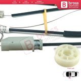 Mercedes CLK Class MK2 W209 C209 A209 2002-2009 Coupe Convertible İçin Ön Sağ Cam Kriko Tamir Seti