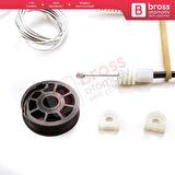 Volvo C70 MK1 872 1996-2002 2-Kapı Coupe 9467885 İçin Sağ Cam Kriko Tamir Seti