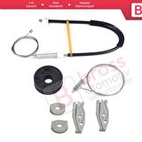 Renault Megane MK1 1996-2003 Cabrio Convertible 7700848451 İçin Elektrikli Arka Sağ Cam Kriko Seti