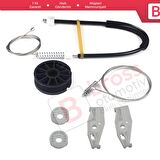 Renault Megane MK1 1996-2003 Cabrio Convertible 7700848451 İçin Elektrikli Arka Sağ Cam Kriko Seti