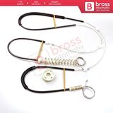 BMW 5 Serisi E39 04/1999-2004 4/5 Kapı Makyajlı Kasa 51338236859 İçin Ön Sağ Cam Kriko Tamir Seti