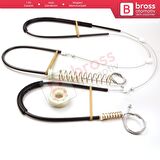 BMW 5 Serisi E39 04/1999-2004 4/5 Kapı Makyajlı Kasa 51338236859 İçin Ön Sağ Cam Kriko Tamir Seti