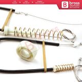 BMW 5 Serisi E39 04/1999-2004 4/5 Kapı Makyajlı Kasa 51338236859 İçin Ön Sağ Cam Kriko Tamir Seti