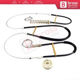 BMW 5 Serisi E39 04/1999-2004 4/5 Kapı Makyajlı Kasa 51338236860 İçin Ön Sol Cam Kriko Tamir Seti