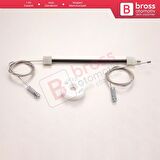 BMW 5 Serisi E60 E61 2003-2010 4/5 Kapı 51357184746 İçin Elektrikli Arka Sağ Cam Kriko Tamir Seti