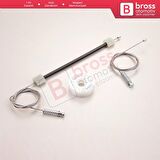 BMW 5 Serisi E60 E61 2003-2010 4/5 Kapı 51357184746 İçin Elektrikli Arka Sağ Cam Kriko Tamir Seti