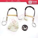 Ford Escort MK6 1995-2002 Orion MK3 4/5 Kapı 91ABA23201 İçin Elektrikli Ön Sol Cam Kriko Tamir Seti