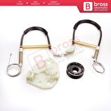 Ford Escort MK6 1995-2002 Orion MK3 4/5 Kapı 91ABA23201 İçin Elektrikli Ön Sol Cam Kriko Tamir Seti