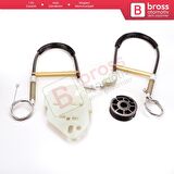 Ford Escort MK6 1995-2002 Orion MK3 4/5 Kapı 91ABA23201 İçin Elektrikli Ön Sol Cam Kriko Tamir Seti