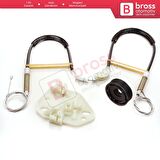 Ford Escort MK6 1995-2002 Orion MK3 4/5 Kapı 91ABA23201 İçin Elektrikli Ön Sol Cam Kriko Tamir Seti