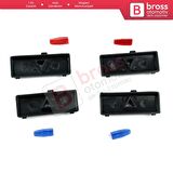 BMW X5 E53 E39 64116915812 İçin 4 Adet Klima Kontrol Isı Sıcaklık Arttırma Azaltma Düğme Kapak Seti