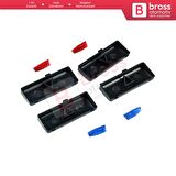 BMW X5 E53 E39 64116915812 İçin 4 Adet Klima Kontrol Isı Sıcaklık Arttırma Azaltma Düğme Kapak Seti