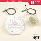 Renault Dacia Logan MK1 LS FS KS US 2004-2012 8200901099 İçin Elektrikli Ön Sol Cam Kriko Tamir Seti