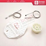 Renault Clio MK2 BB CB Thalia MK1 LB Symbol MK1 7700434304 İçin Sağ Arka Cam Kriko Seti