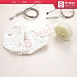 Renault Clio MK2 BB CB Thalia MK1 LB Symbol MK1 7700434304 İçin Sağ Arka Cam Kriko Seti