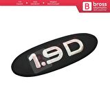 Renault Kangoo 1998-2007 için Siyah 1.9D Amblemi Monogram Yazısı 8200120852