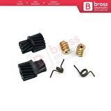 2 Set Mercedes W203 W211 CLK W209 A209 İçin Merkezi Kilit Tamir Dişli Yay Seti 2037200135.