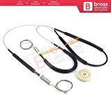 Audi Q7 MK1 4L 4LB 2006-2015 5-Kapı SUV 4L0839461 İçin Elektrikli Arka Sol Cam Kriko Tamir Seti