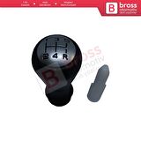 Peugeot 106 206 306 406 İçin Vites Topuzu Adaptör 2403AP Siyah Mat Krom