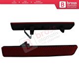 Fiat Doblo MK2 Opel Combo D için Arka Tampon Reflektörü Sağ Sol 51810677, 51810678