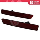 Fiat Doblo MK2 Opel Combo D için Arka Tampon Reflektörü Sağ Sol 51810677, 51810678