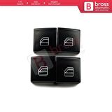 Mercedes W204 W212 S212 A207 C207 X204 W176 W246 C/ X117 X/ W166  X156 İçin 4X Cam Açma Düğme Kapağı