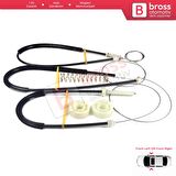 BMW 5 Series F10 F18 F11 4/5 Kapı 2009-2017 51337182131 İçin Ön Sol Cam Kriko Tamir Seti