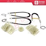 BMW 5 Series F10 F18 F11 4/5 Kapı 2009-2017 51357182613 İçin Arka Sol Cam Kriko Tamir Seti