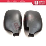 Renault Kangoo Nissan Kubistar 1997-2008 Peugeot 405 için Sağ Sol Yan Dış Ayna Kapağı 8200245171