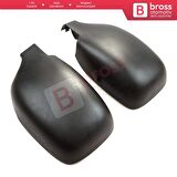 Renault Kangoo Nissan Kubistar 1997-2008 Peugeot 405 için Sağ Sol Yan Dış Ayna Kapağı 8200245171