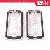 Fiat 500 500C Linea için 2 Adet Arka Plaka Lamba Camı 51800482 