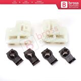 BMW X5 E53 1999-2007 İçin Ön Sol ve Sağ Kapı Cam Kriko Klips Seti
