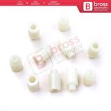 10 Adet Cam Kriko İndirme Kaldırma Mekanizma Kablo Ucu Halat Dübeli Tip BCP013